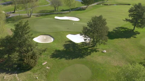 Aerial view of golf course Stock Footage 133269988