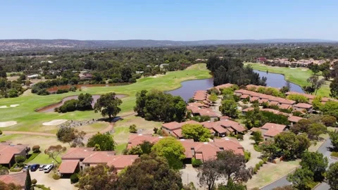 Aerial View of Golf Course Stock Footage 138337638