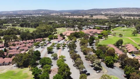 Aerial View of Golf Course Stock Footage 138337923