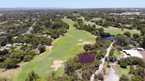Aerial View of Golf Course Stock Footage 138418478