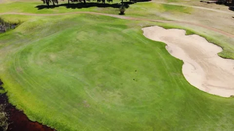 Aerial View of Golf Course Stock Footage 138544305