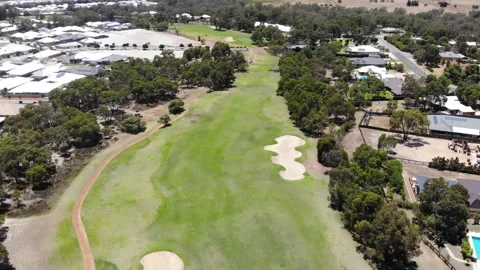 Aerial View of Golf Course Stock-Footage 138544346