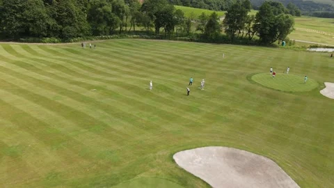 Aerial view of the Golf course Video stock 142874584