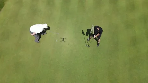 Aerial view of the Golf course Video stock 142876373