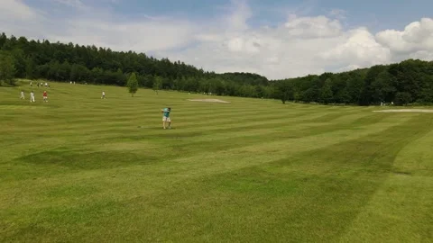 Aerial view of the Golf course Stock-Footage 142882491