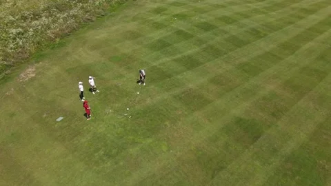 Aerial view of the Golf course Stock Footage 142886154