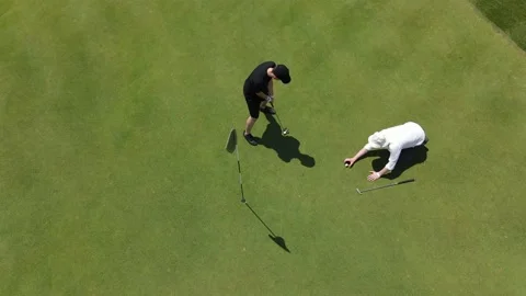 Aerial view of the Golf course Stock Footage 142886427