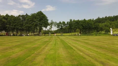 Aerial view of the Golf course Stock Footage 142888740