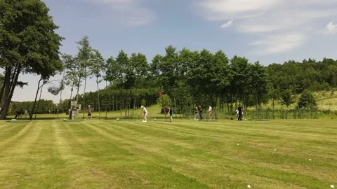 Aerial view of the Golf course Stock Footage 142894922