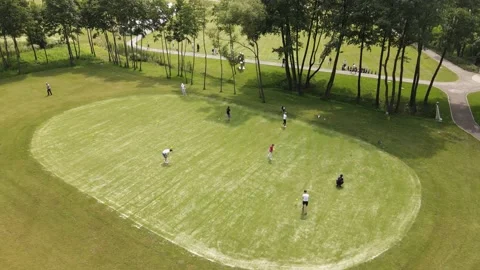 Aerial view of the Golf course Stock Footage 142897144
