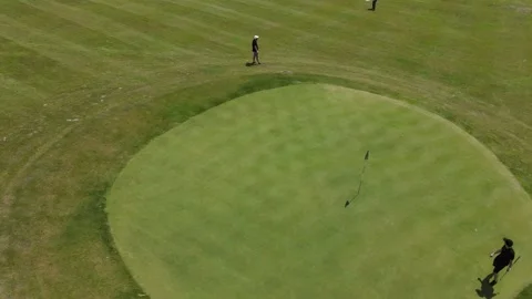 Aerial view of the Golf course Video stock 142898046