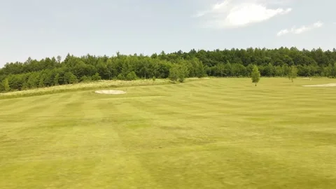 Aerial view of the Golf course Video stock 142898735