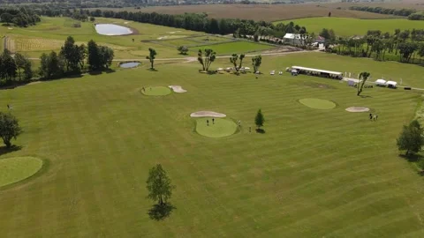 Aerial view of the Golf course Video stock 142899065
