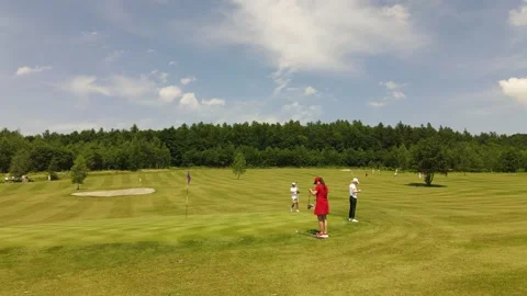 Aerial view of the Golf course Video stock 142899082