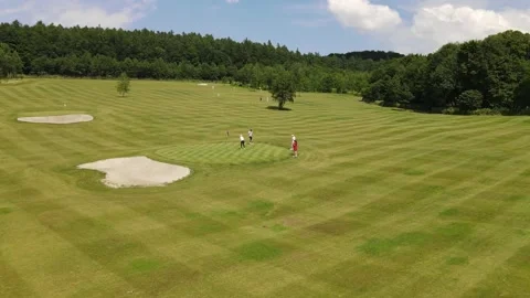Aerial view of the Golf course Video stock 142899092