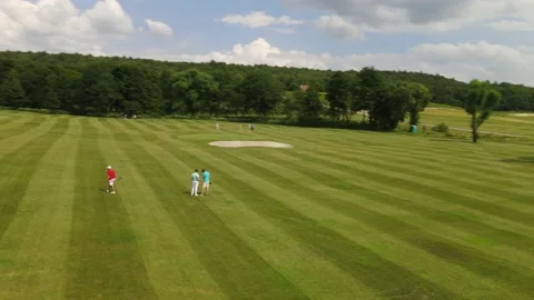 Aerial view of the Golf course Stock Footage 142899892
