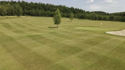 Aerial view of the Golf course Stock Footage 142899918