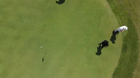 Aerial view of the Golf course Stock Footage 142900131