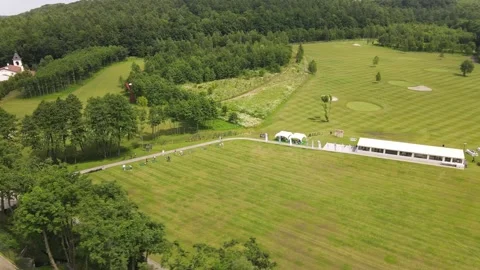 Aerial view of the Golf course Stock Footage 142900246