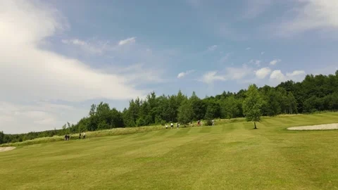 Aerial view of the Golf course Stock Footage 142901463