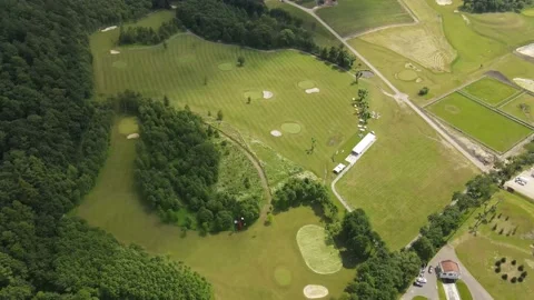 Aerial view of the Golf course Stock Footage 142901782