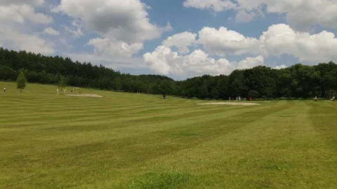 Aerial view of the Golf course Stock Footage 142902679