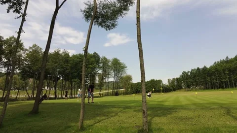 Aerial view of the Golf course Stock Footage 142903053