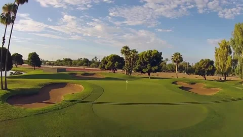 Aerial View Of Golf Course Stock Footage 219298222