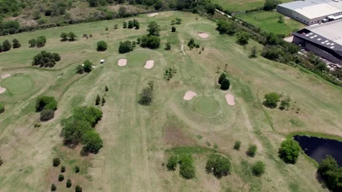 Aerial View of Golf Course Landscape Stock Footage 270725807