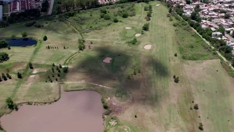 Aerial View of Golf Course Landscape Stock Footage 270725808