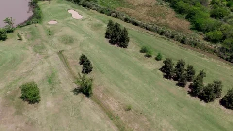 Aerial View of Golf Course Landscape Stock Footage 270725882