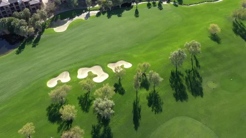 Aerial View of Golf Course in Palm Desert, California Stock Footage 105684296