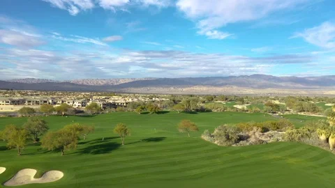 Aerial View of Golf Course in Palm Desert, California Stock Footage 105685367