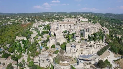 Aerial view of Gordes Video stock 72944708