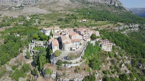 Aerial view of Gourdon Video stock 72947207