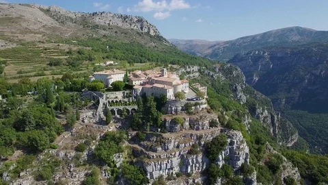Aerial view of Gourdon Video stock 72947307