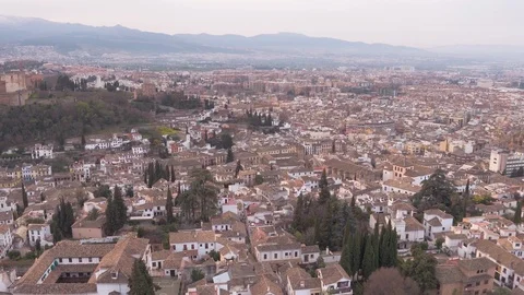 Aerial view of Granada Stock Footage 87392576