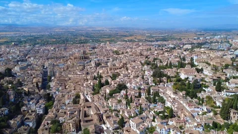 Aerial view of Granada, Spain Stock Footage 325615562