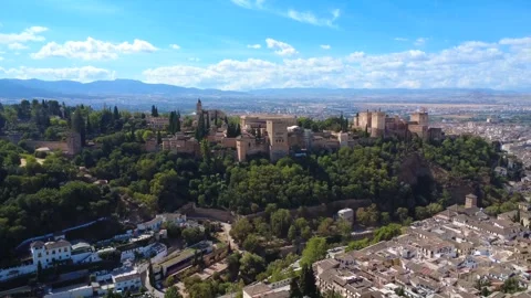 Aerial view of Granada, Spain Stock Footage 325615563
