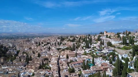 Aerial view of Granada, Spain Stock Footage 325615566