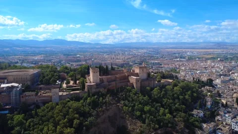 Aerial view of Granada, Spain Stock Footage 325615569
