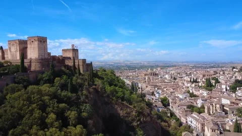 Aerial view of Granada, Spain Stock Footage 325615570