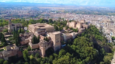 Aerial view of Granada, Spain Stock Footage 325615571