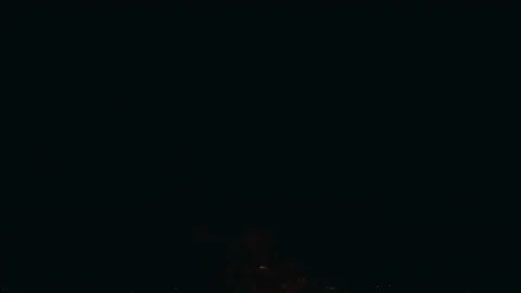 Aerial view of grand firework close up shot Video stock 85080246