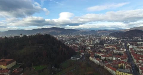 Aerial view of Graz Video stock 57889437