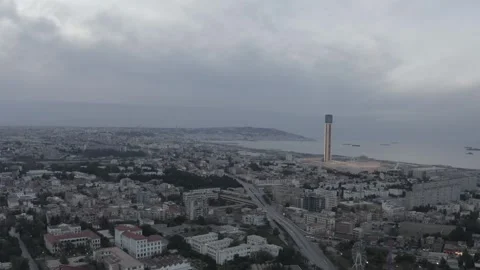 Aerial View of the Great Mosque of Algiers on a Cloudy Day 스톡 동영상 337846542