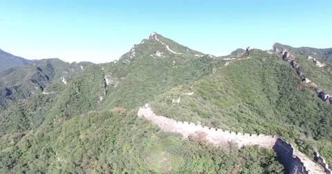 Aerial view Of Great Wall Stock Footage 57724180