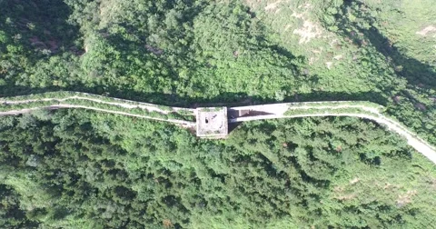 Aerial view Of Great Wall Stock Footage 57761931