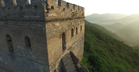 Aerial view Of Great Wall Stock Footage 57761938