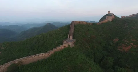 Aerial view Of Great Wall Stock Footage 57761967